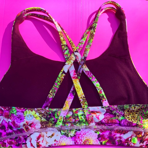 Lululemon energy bra floral multicolor 4 6 - Picture 3 of 6